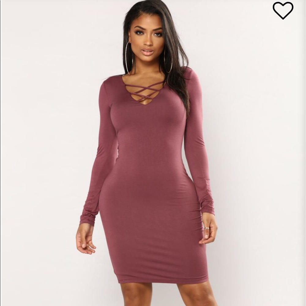 MAUVE COLOR MIDI DRESS❤️